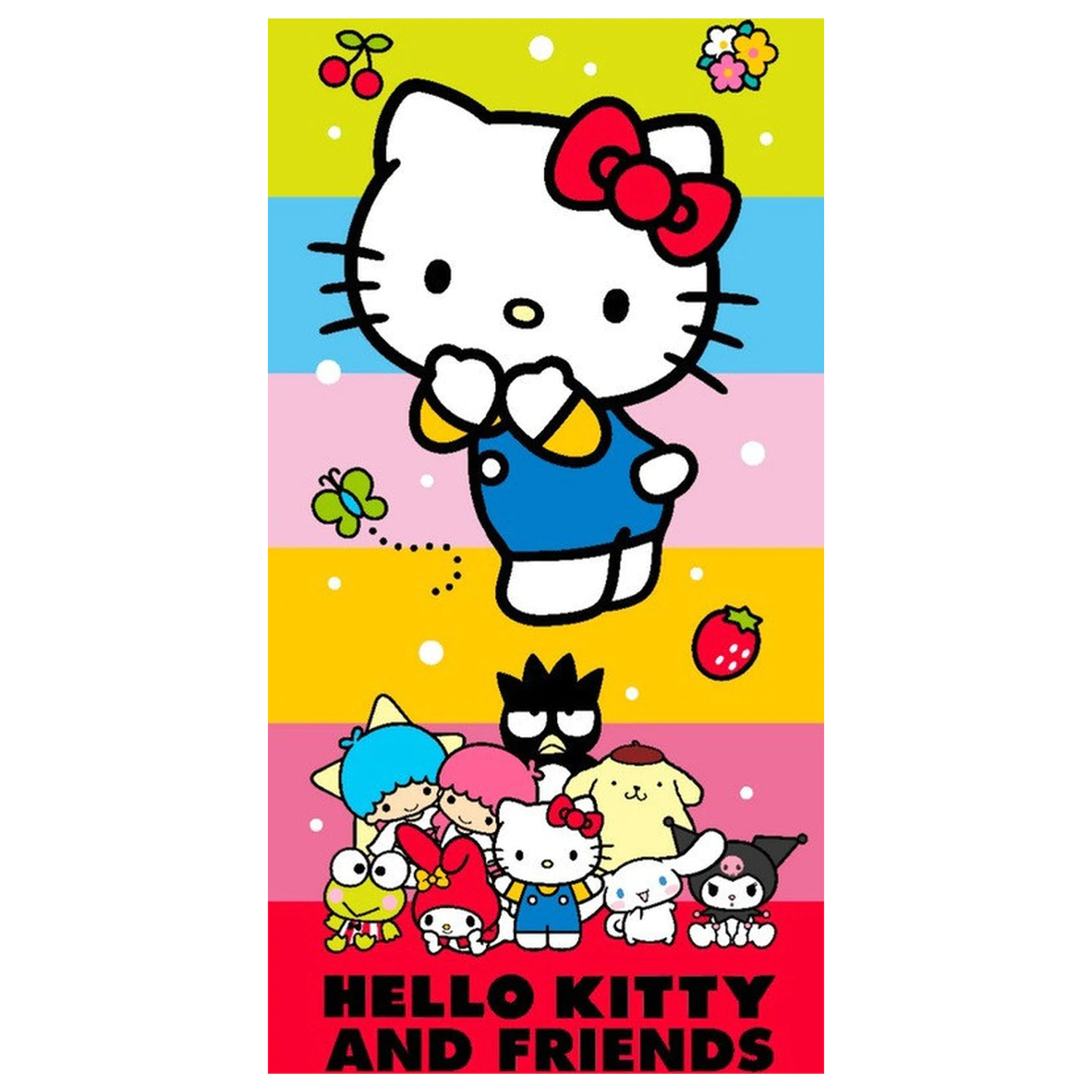 Hello Kitty Cute Friends törölköző 70x140 cm termékfotó