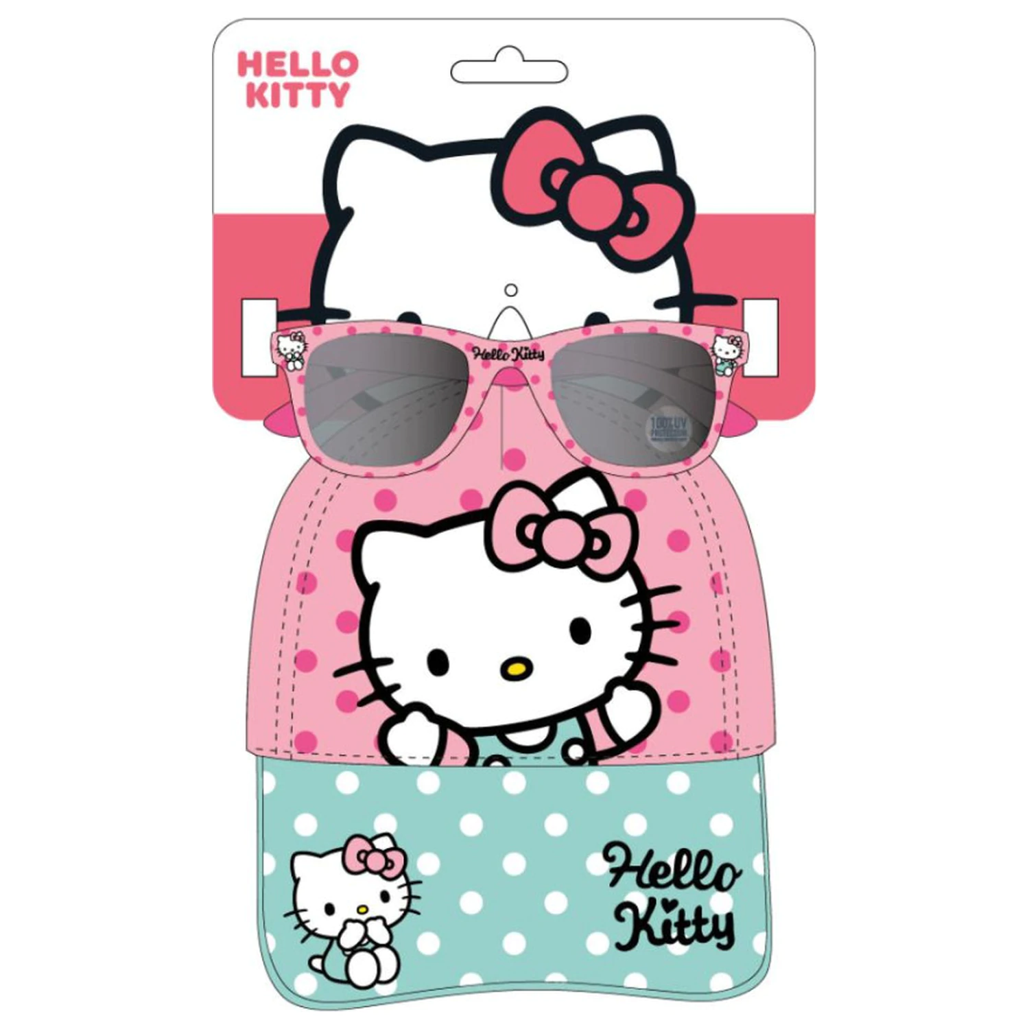 Hello Kitty Dots napszemüveg és baseball sapka szett termékfotó