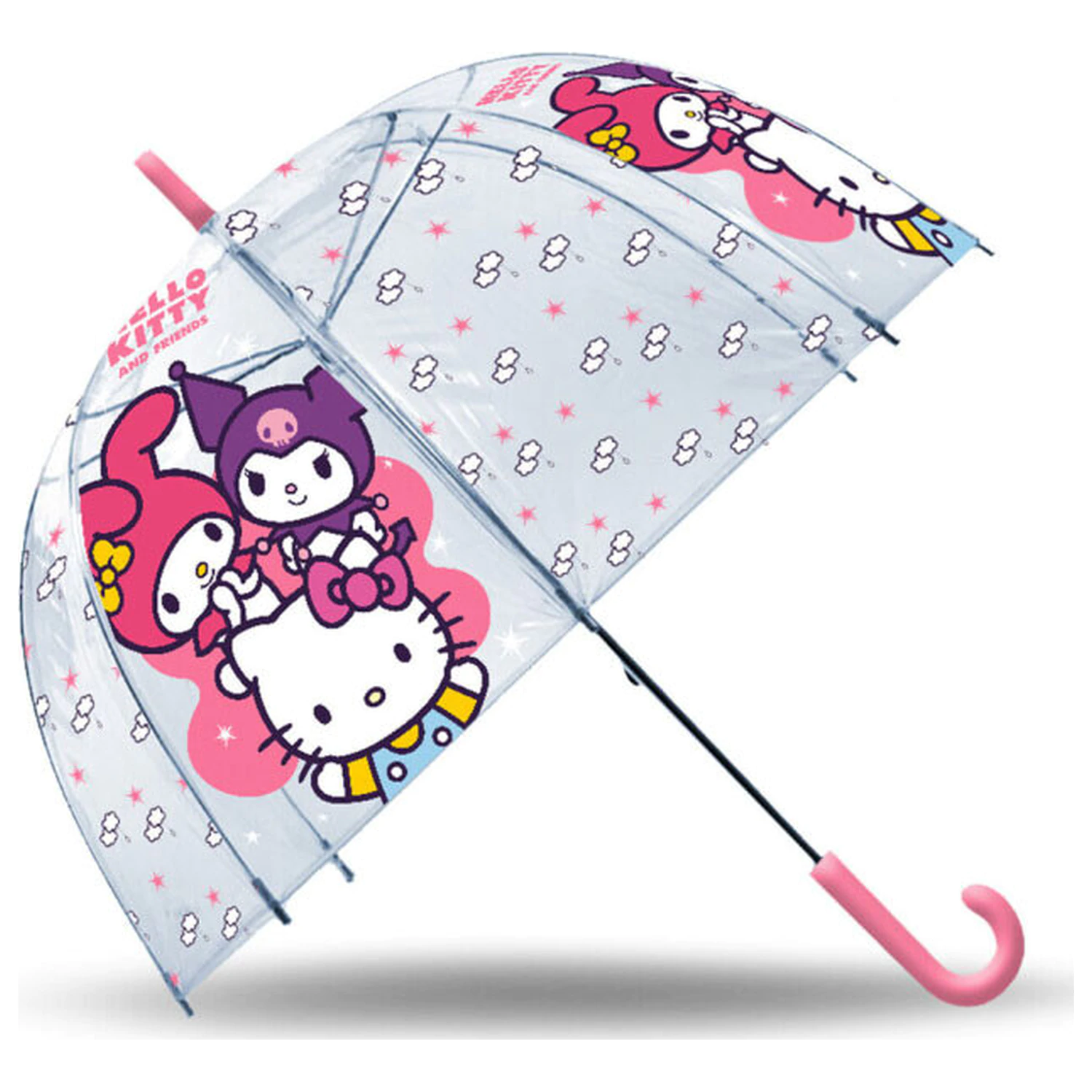 Hello Kitty Friends gyerek átlátszó esernyő Ø70 cm termékfotó