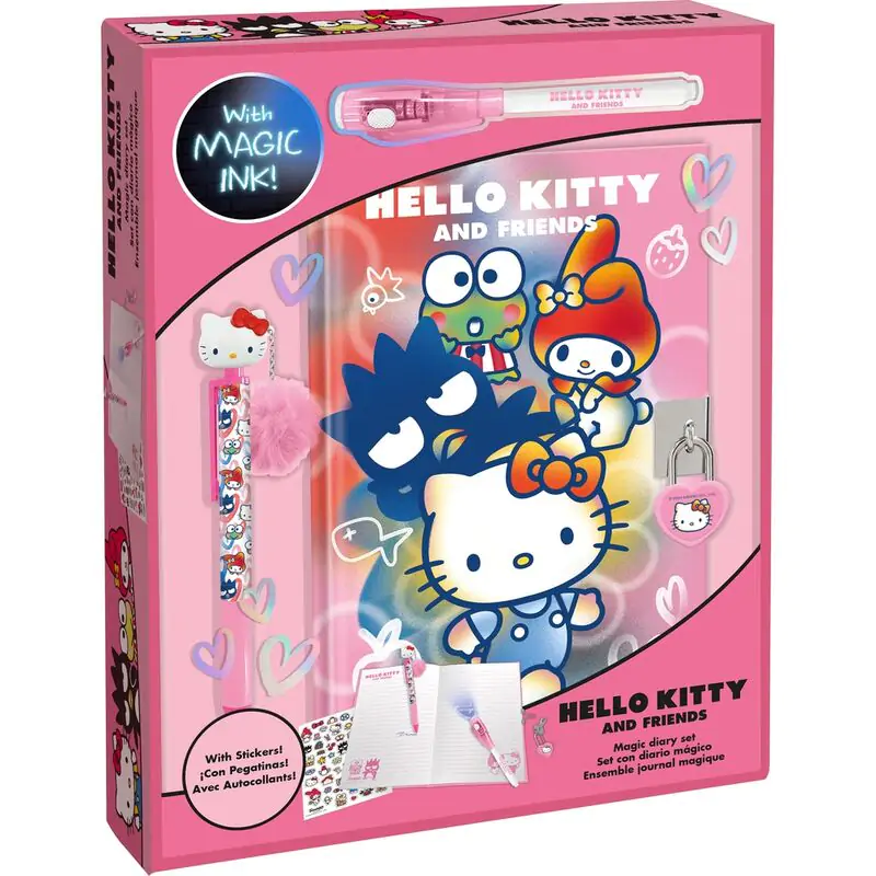 Hello Kitty Notizbuch mit festem Einband Magischer Stift Topper Stift termékfotó