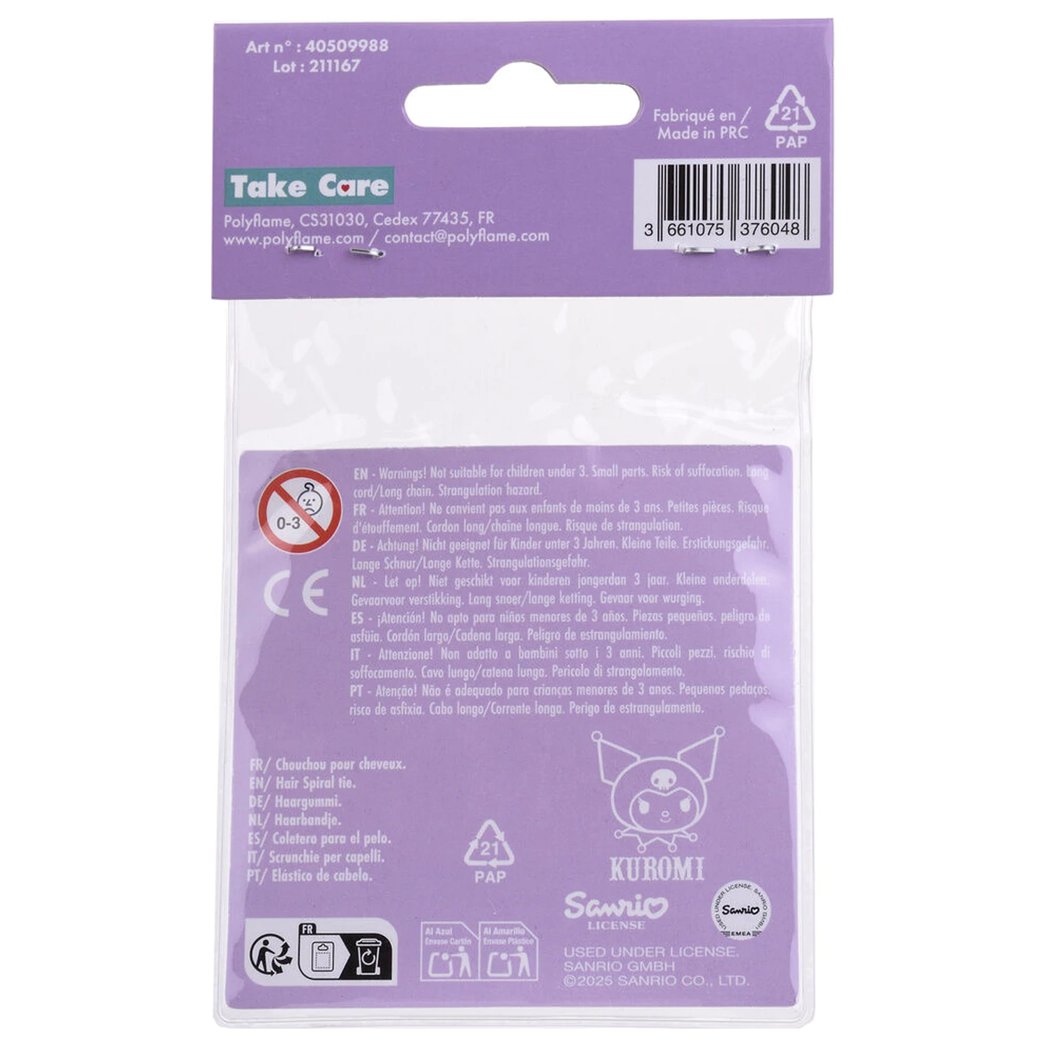 Hello Kitty Kuromi 2 db-os hajgumi csomag termékfotó