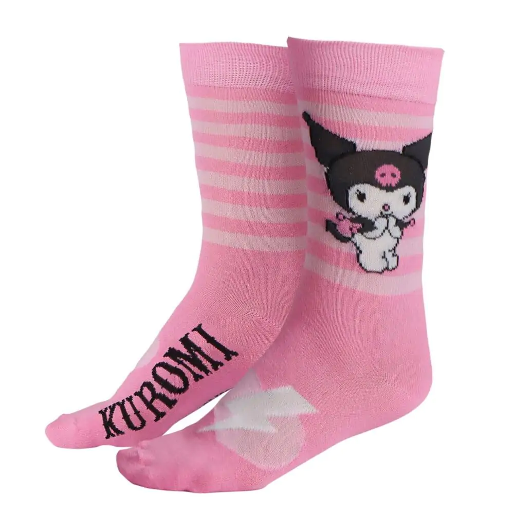 Hello Kitty Kuromi 3 db-os felnőtt zokni csomag termékfotó