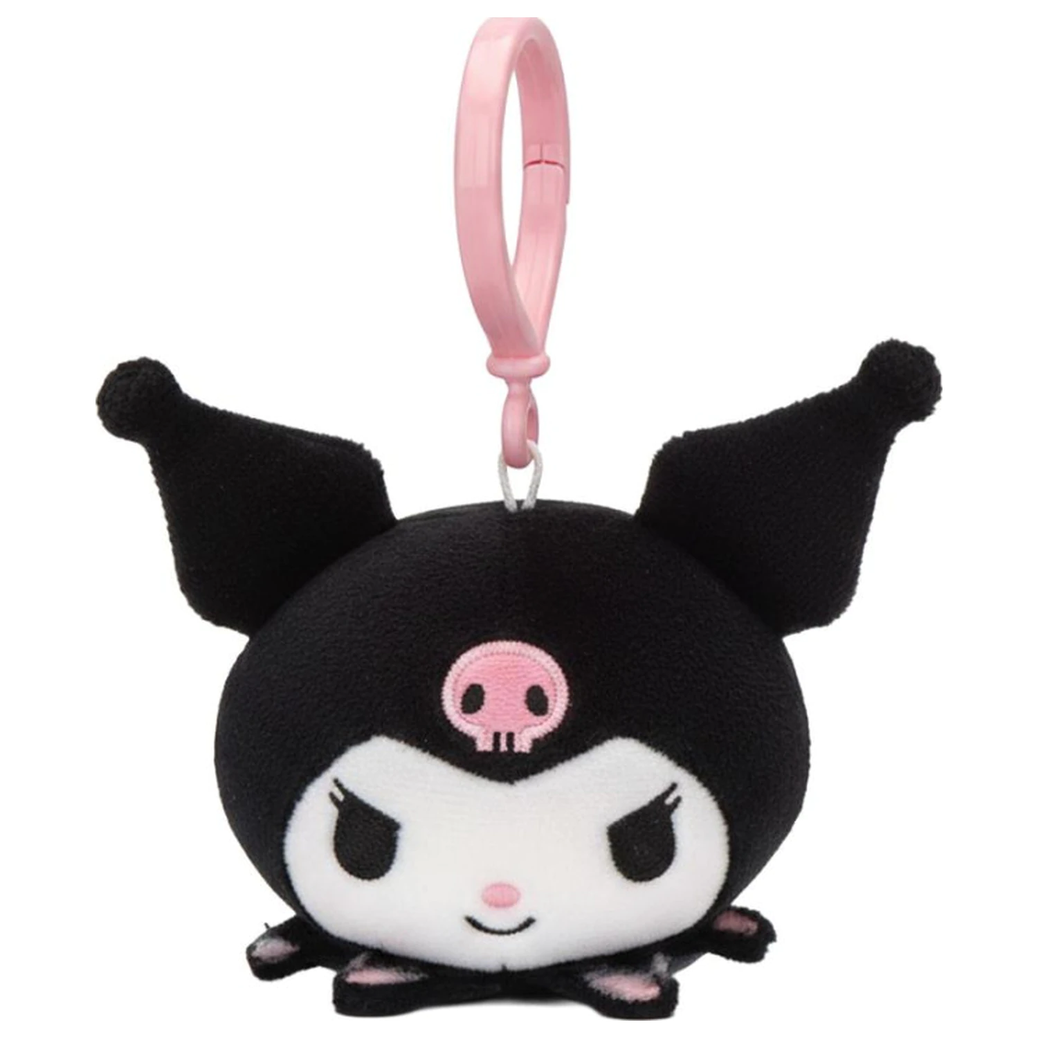 Hello Kitty Kuromi Head 3D plüss figura akasztóval, táskadísz 11 cm termékfotó