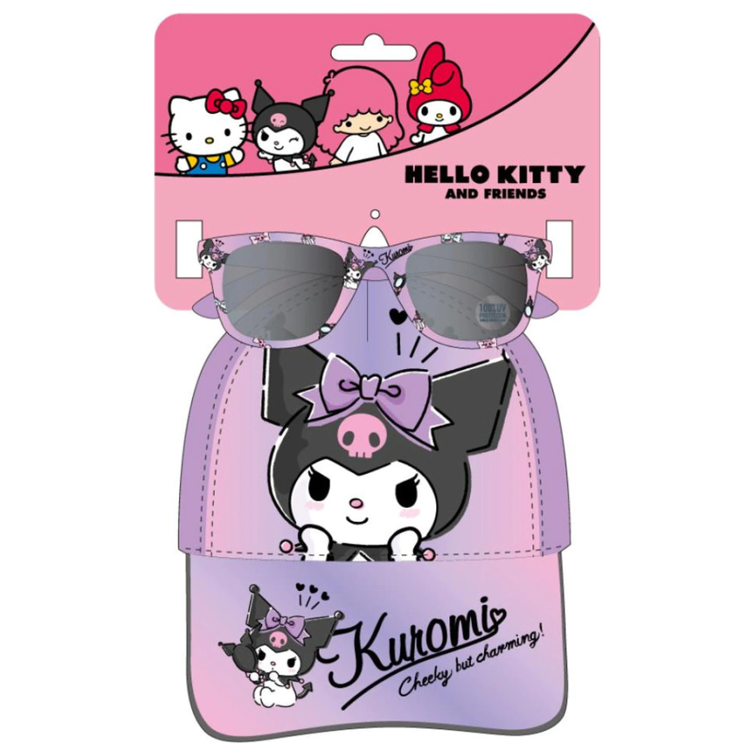 Hello Kitty Kuromi napszemüveg és baseball sapka szett termékfotó
