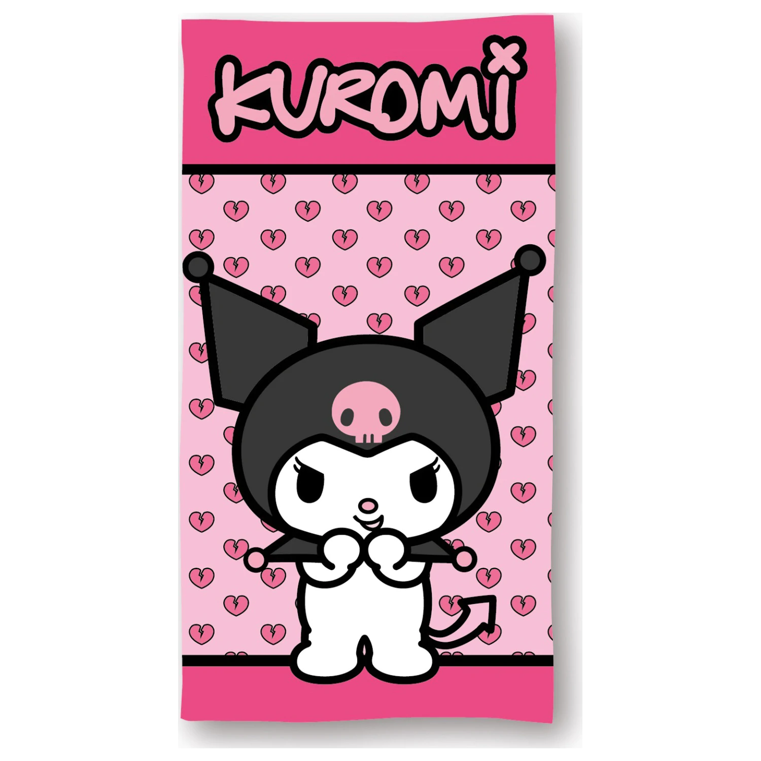 Hello Kitty Kuromi Pink fürdőlepedő, strand törölköző termékfotó