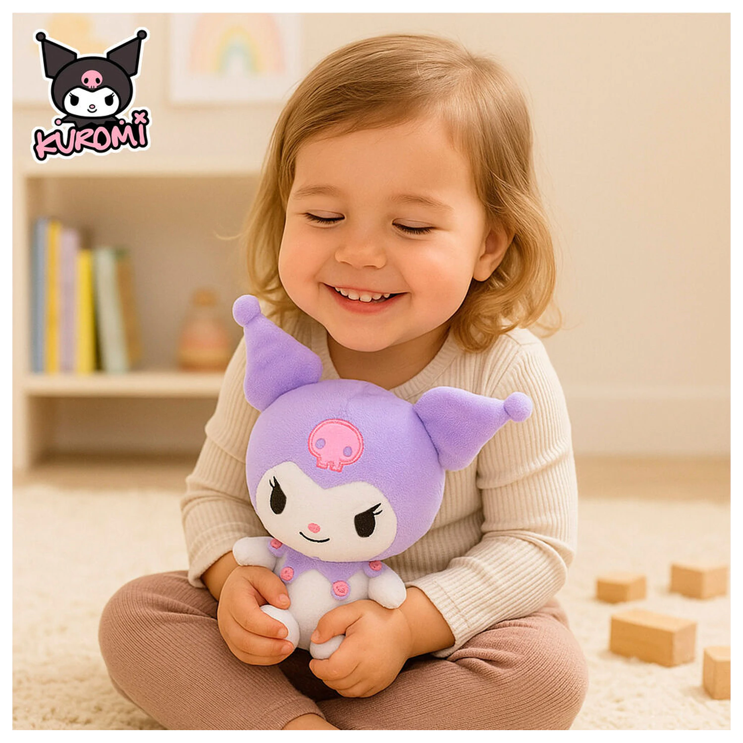 Hello Kitty Kuromi plüss 19,5cm termékfotó
