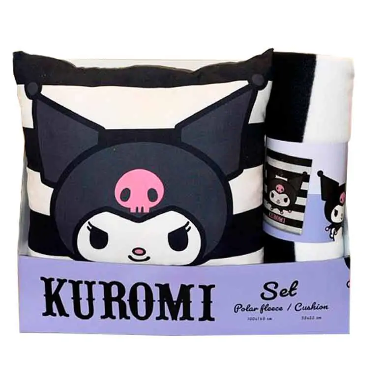 Hello Kitty Kuromi polár pléd takaró és párna csomag termékfotó