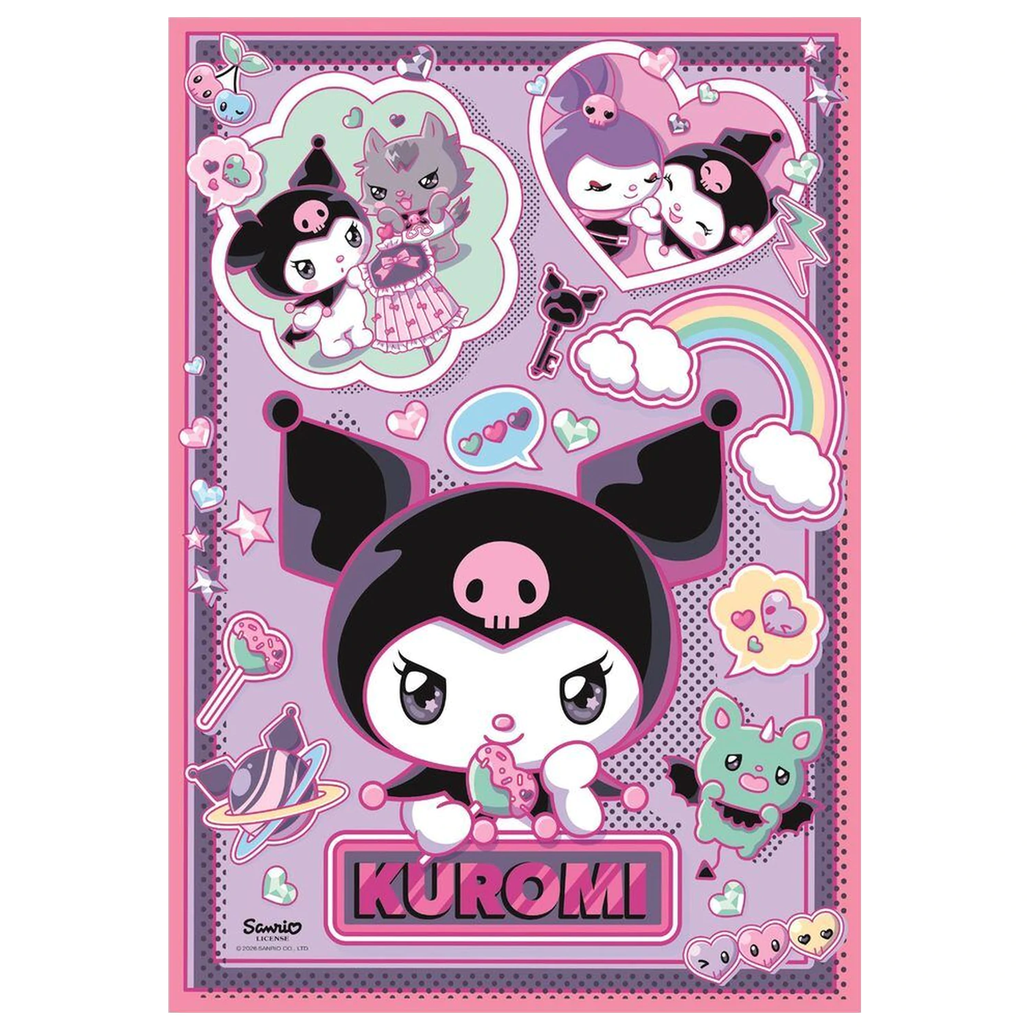 Hello Kitty Kuromi puzzle 1000db-os termékfotó