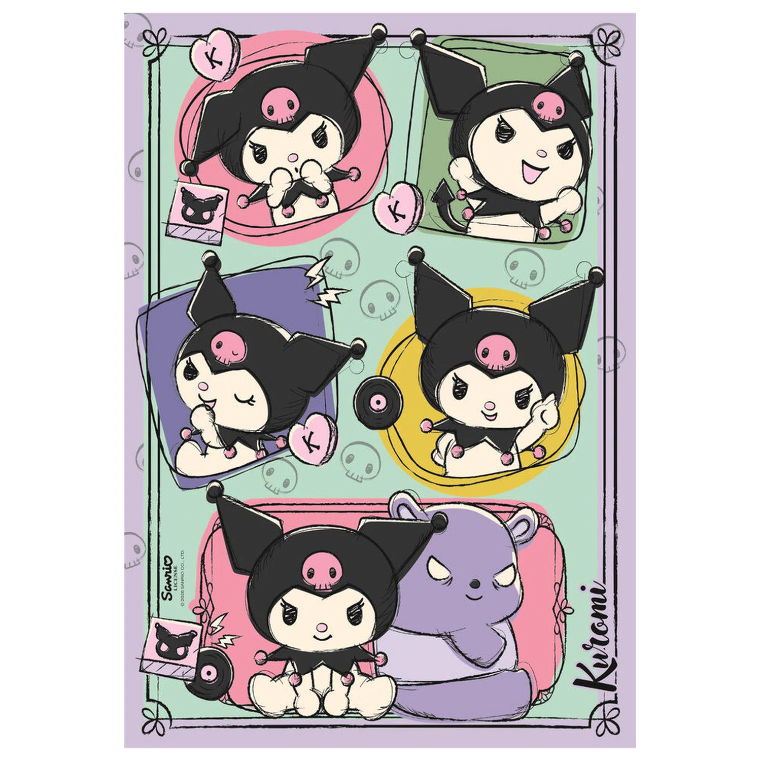 Hello Kitty Kuromi puzzle 500db-os termékfotó