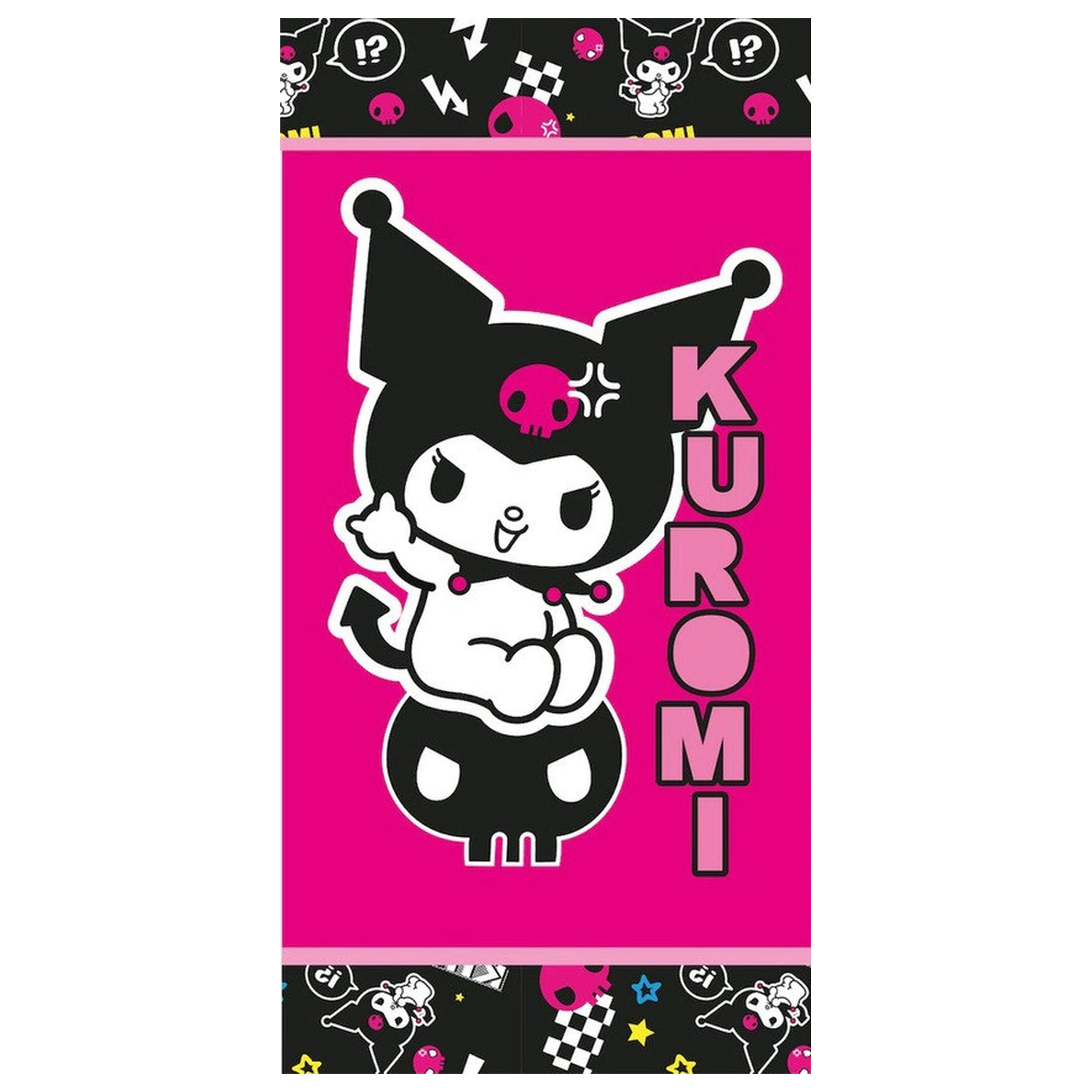 Hello Kitty Kuromi Rebel törölköző 70x140 cm termékfotó