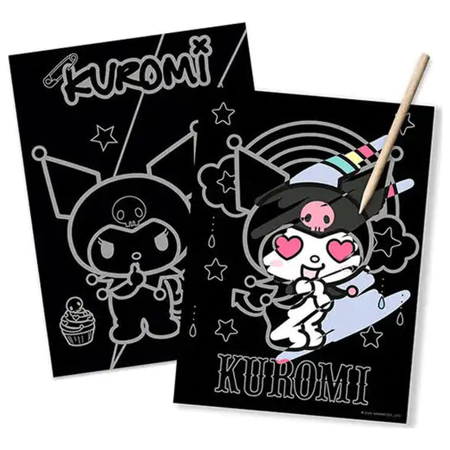 Hello Kitty Kuromi scratch képkarcoló készlet termékfotó