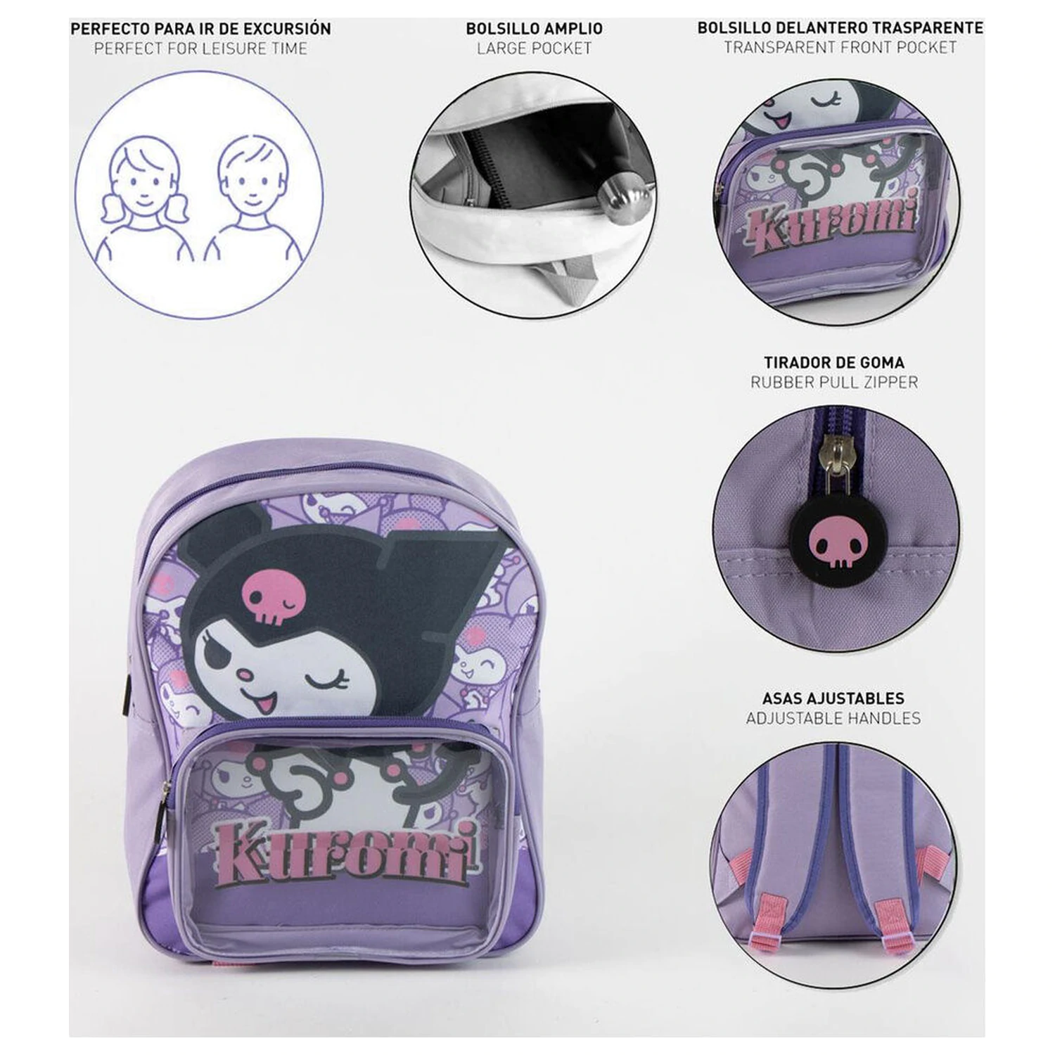Hello Kitty Kuromi táska hátizsák 30cm termékfotó