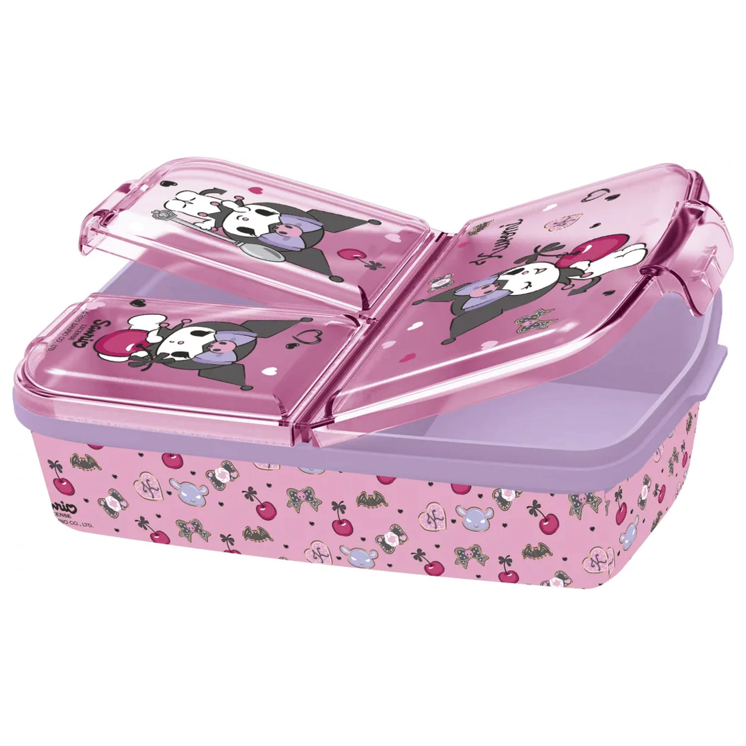 Hello Kitty Kuromi több rekeszes uzsonnás doboz, szendvicsdoboz termékfotó