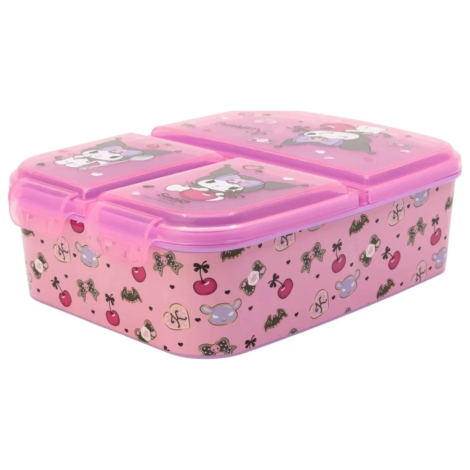 Hello Kitty Kuromi több rekeszes uzsonnás doboz, szendvicsdoboz termékfotó