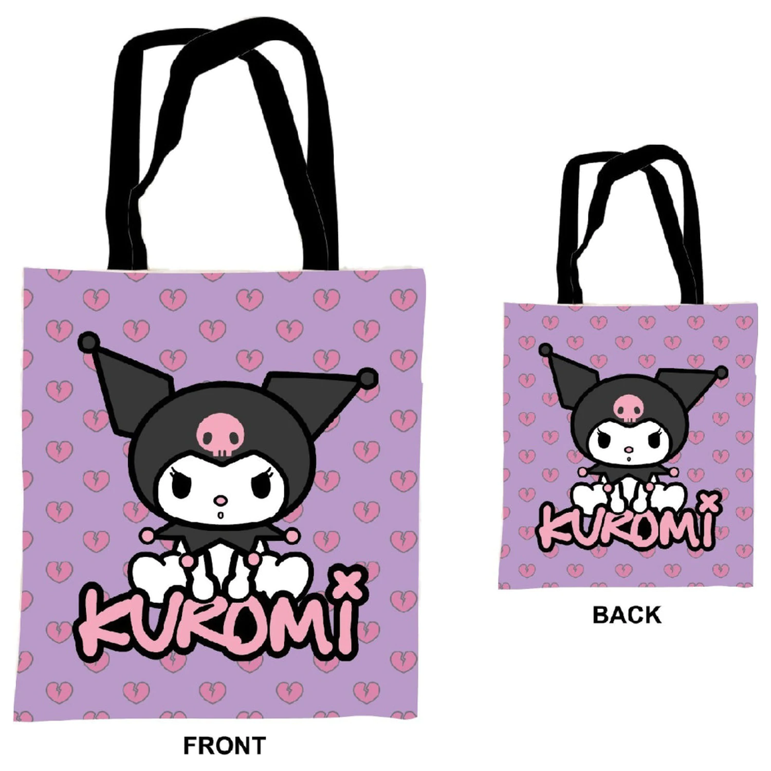 Hello Kitty Kuromi vászontáska, bevásárlótáska 44 cm termékfotó