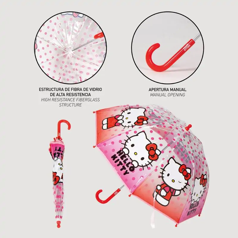 Hello Kitty manuális esernyő termékfotó