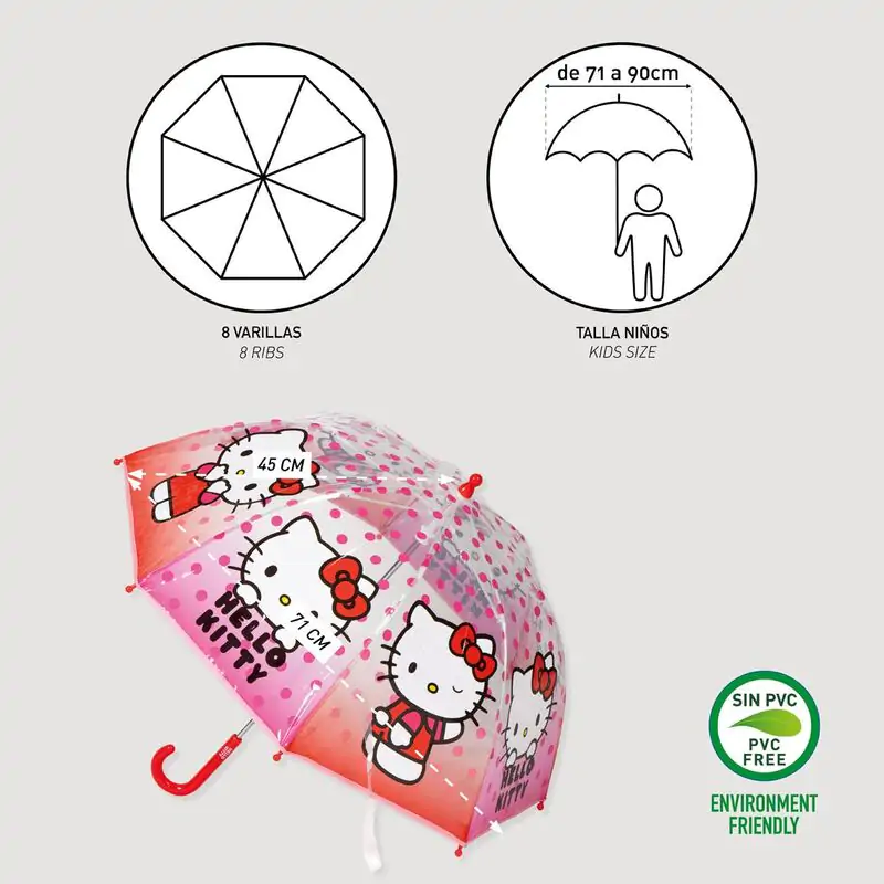 Hello Kitty manuális esernyő termékfotó