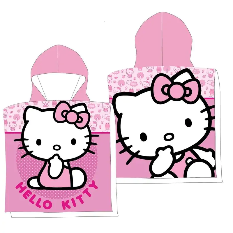 Hello Kitty mikroszálas poncsó strand törölköző termékfotó