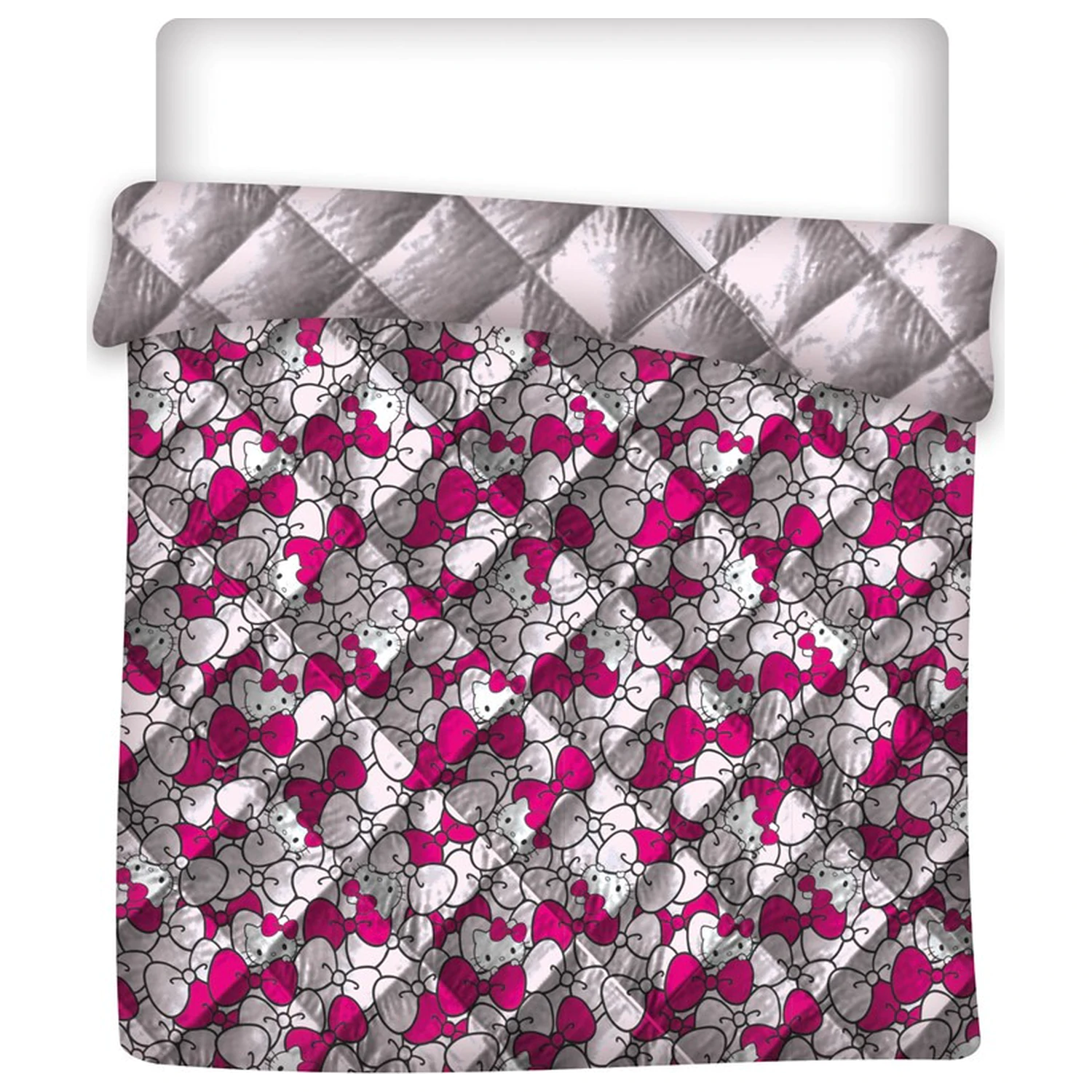 Hello Kitty Pink Bow steppelt ágytakaró, paplan 240x220cm termékfotó