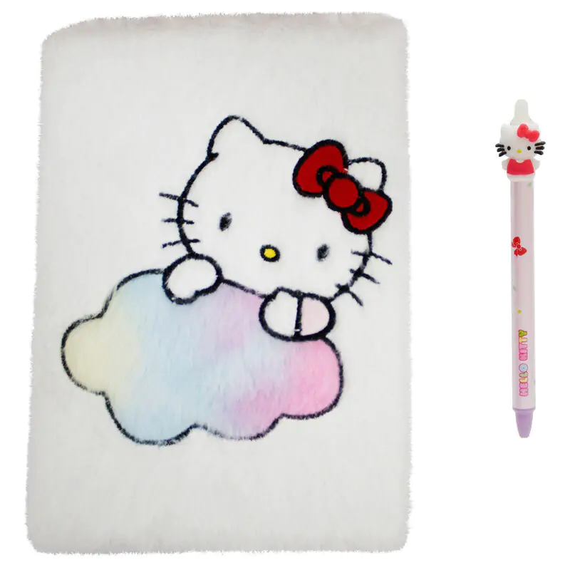 Hello Kitty Plüsch Notizbuch und Stift Set termékfotó