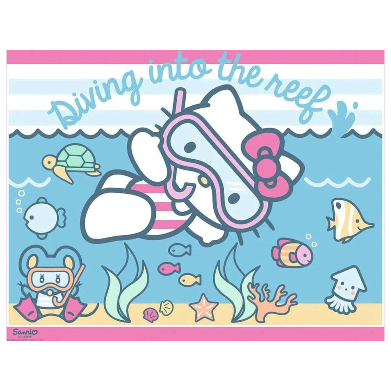 Hello Kitty puzzle 4 db-os csomag Let's Go, Hello Kitty! (4x100 darab) termékfotó