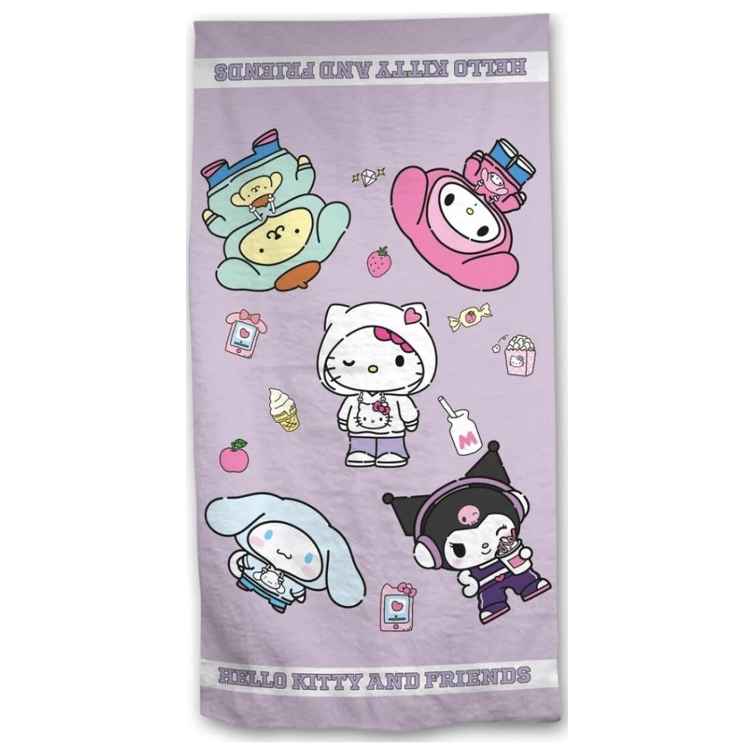 Hello Kitty strandtörölköző 100% pamut 90x170cm termékfotó