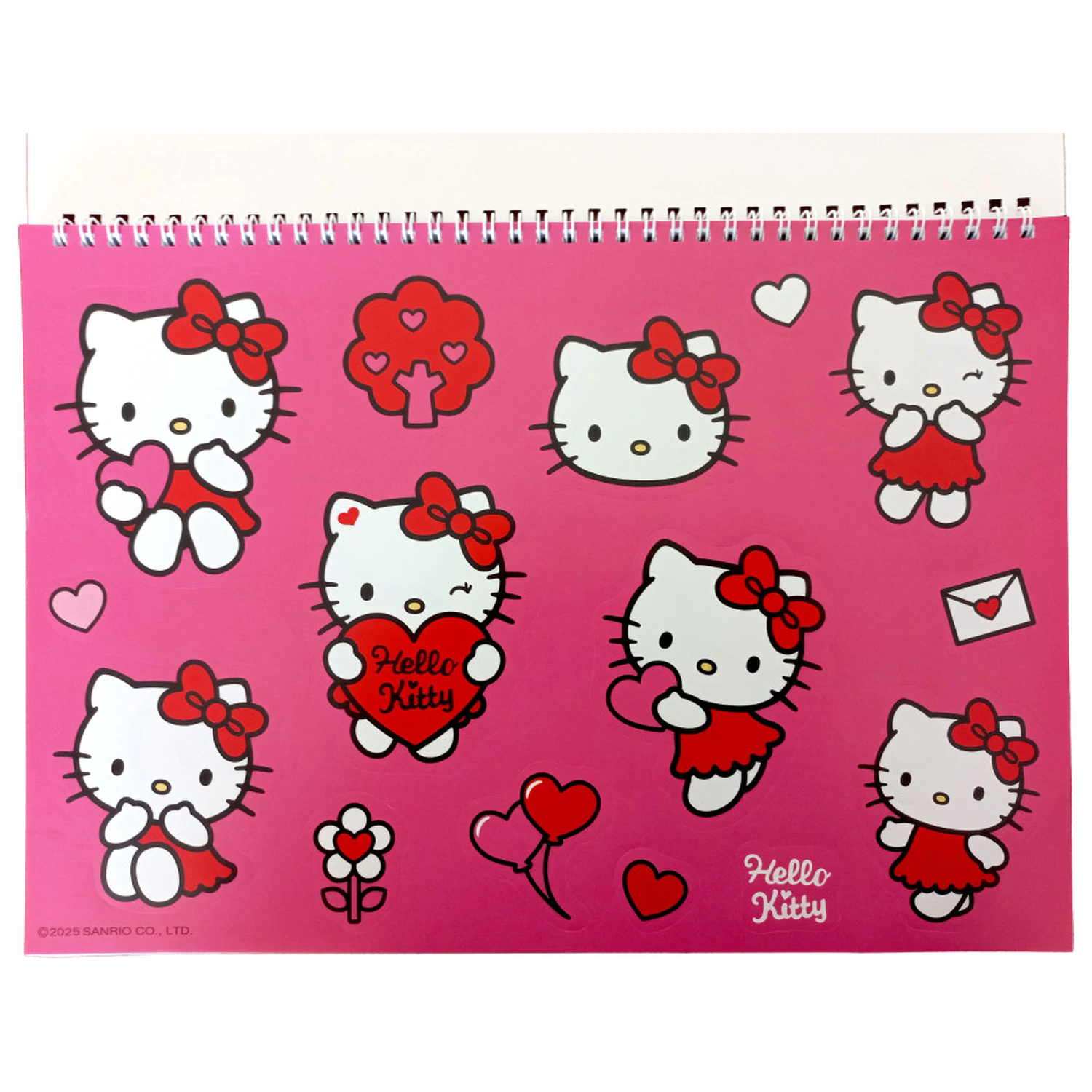 Hello Kitty Sweetheart A/4 spirál vázlatfüzet 40 lapos matricával termékfotó