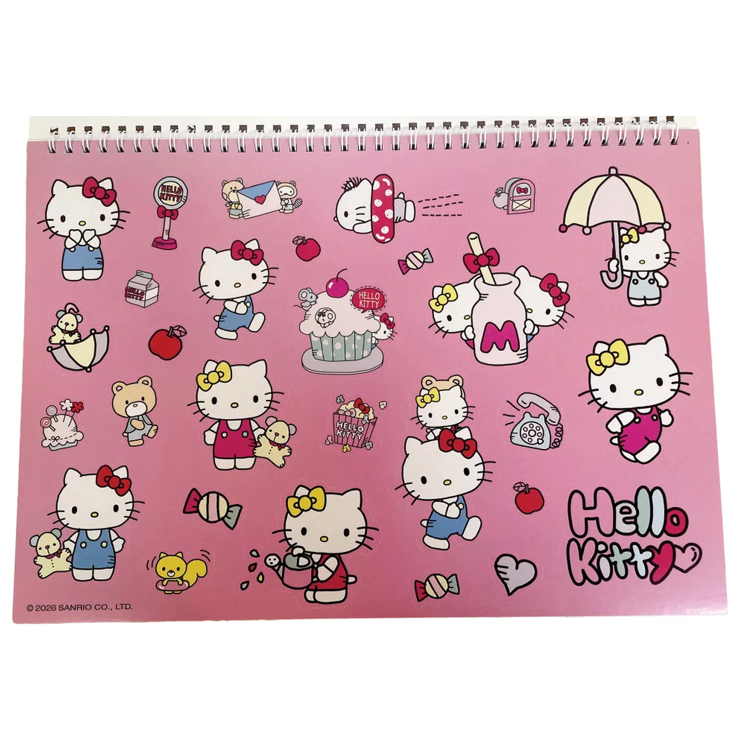 Hello Kitty World A/4 spirál vázlatfüzet 40 lapos matricával termékfotó