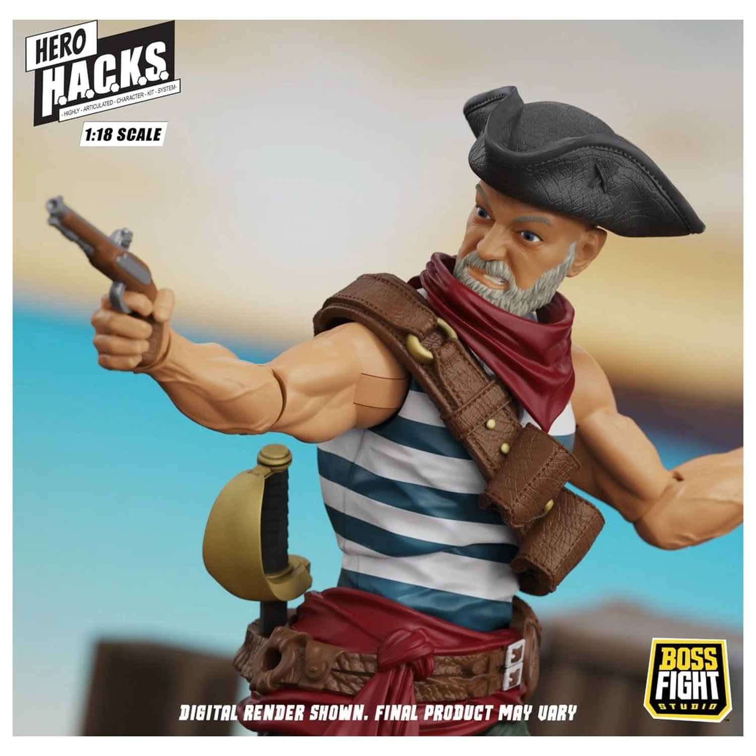 Hero H.A.C.K.S. Core akciófigura 1/18 Heroes and Villains Wave 1 Daniel Wright: Pirate Quartermaster termékfotó
