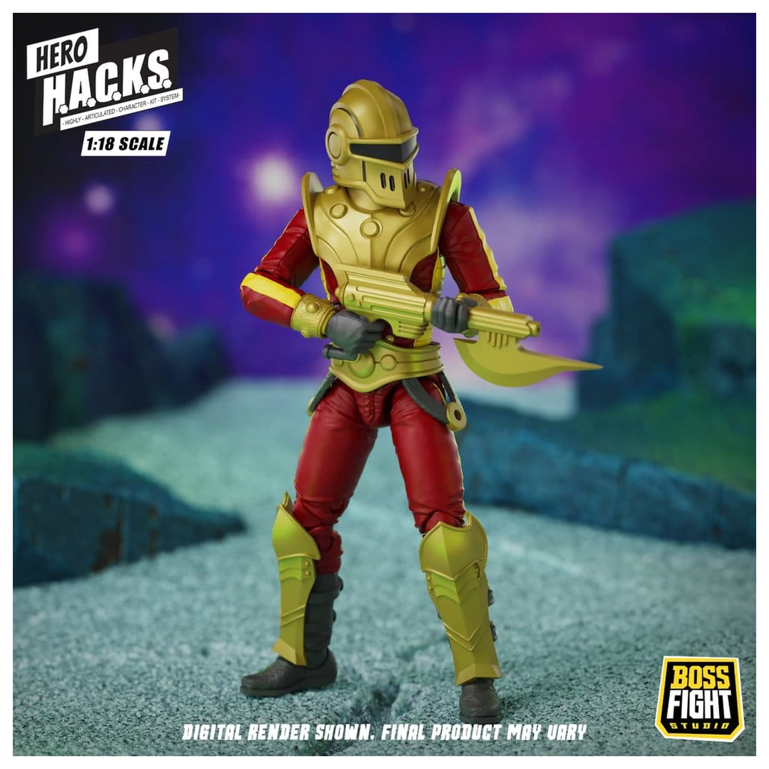 Hero H.A.C.K.S. Core akciófigura 1/18 Heroes and Villains Wave 1 Stellar Guard: Cosmic Defender of Accord termékfotó