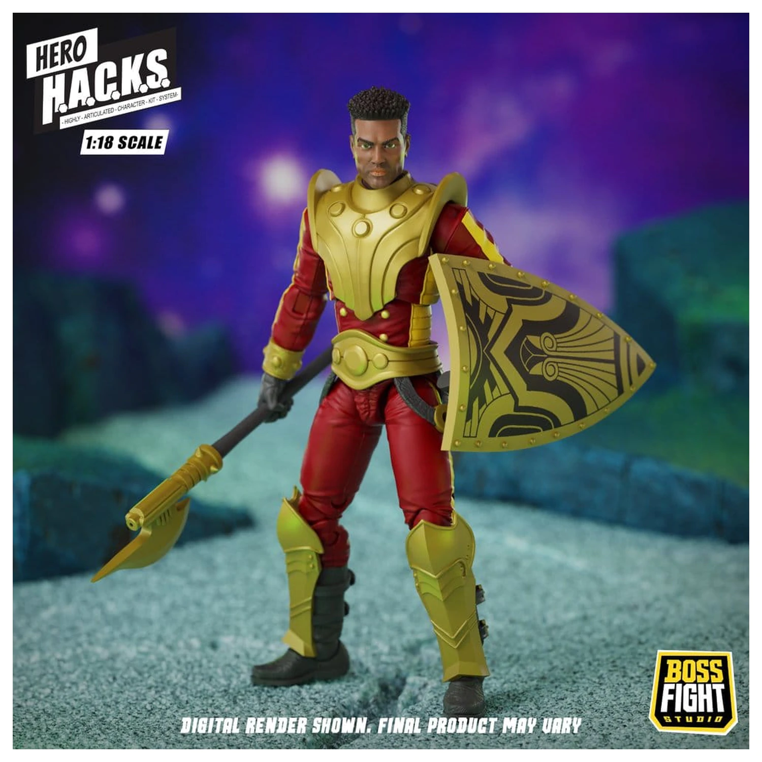 Hero H.A.C.K.S. Core akciófigura 1/18 Heroes and Villains Wave 1 Stellar Guard: Cosmic Defender of Accord termékfotó