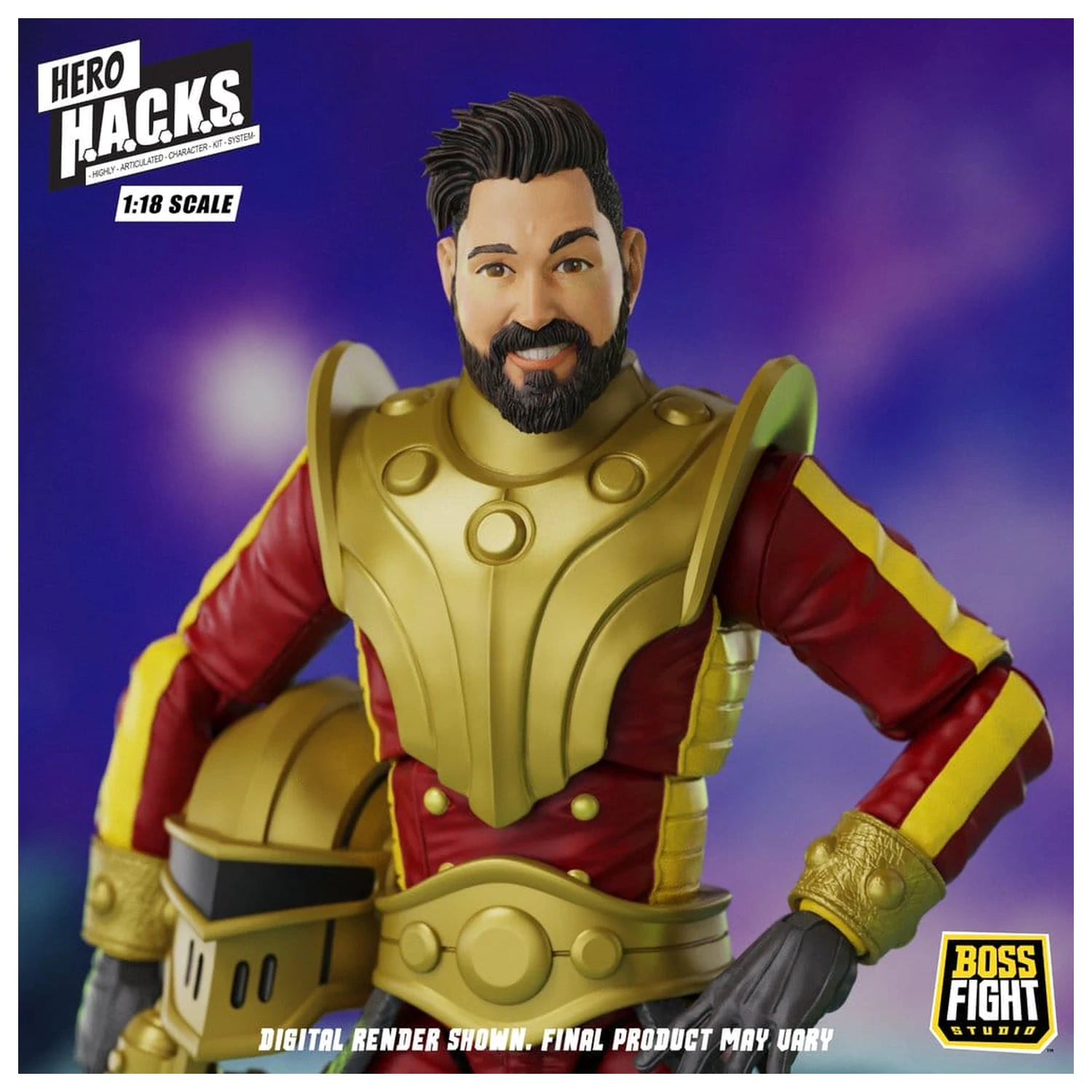 Hero H.A.C.K.S. Core akciófigura 1/18 Heroes and Villains Wave 1 Stellar Guard: Cosmic Defender of Accord termékfotó