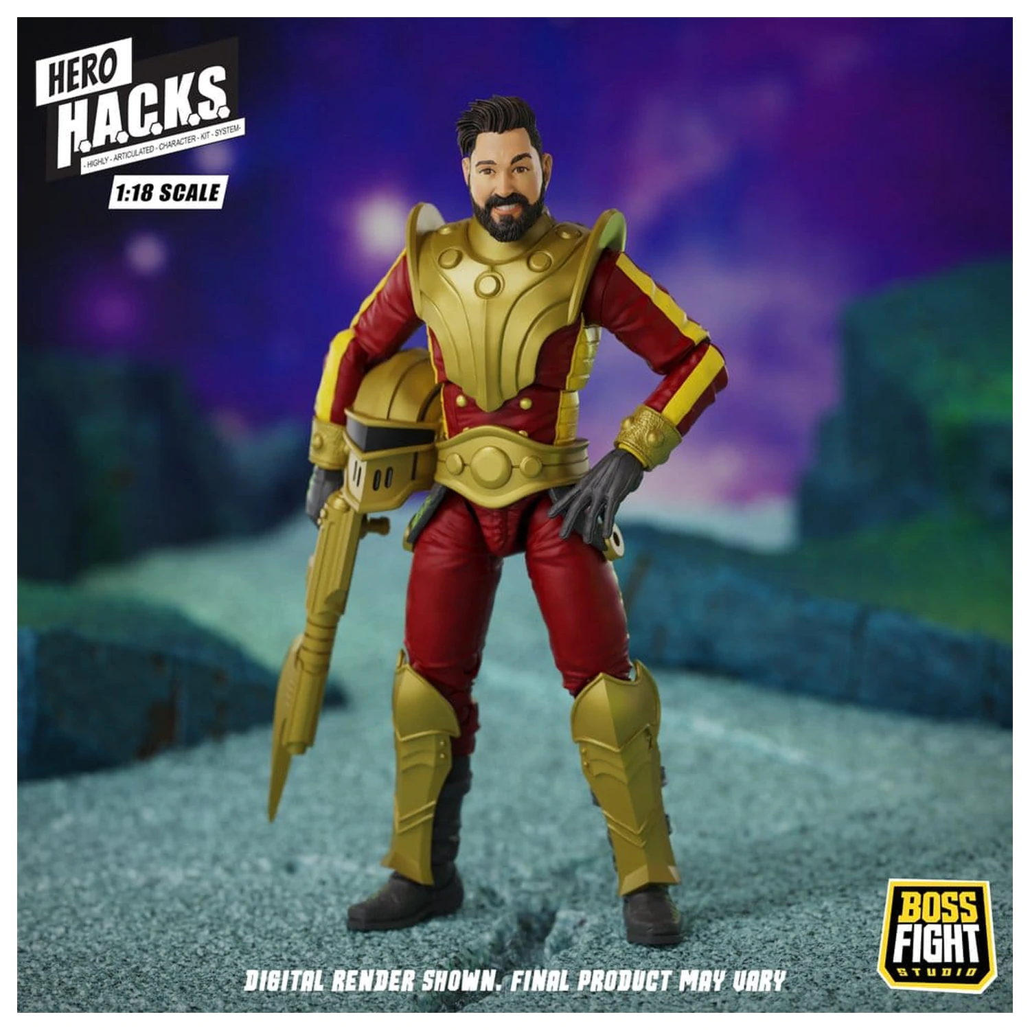 Hero H.A.C.K.S. Core akciófigura 1/18 Heroes and Villains Wave 1 Stellar Guard: Cosmic Defender of Accord termékfotó
