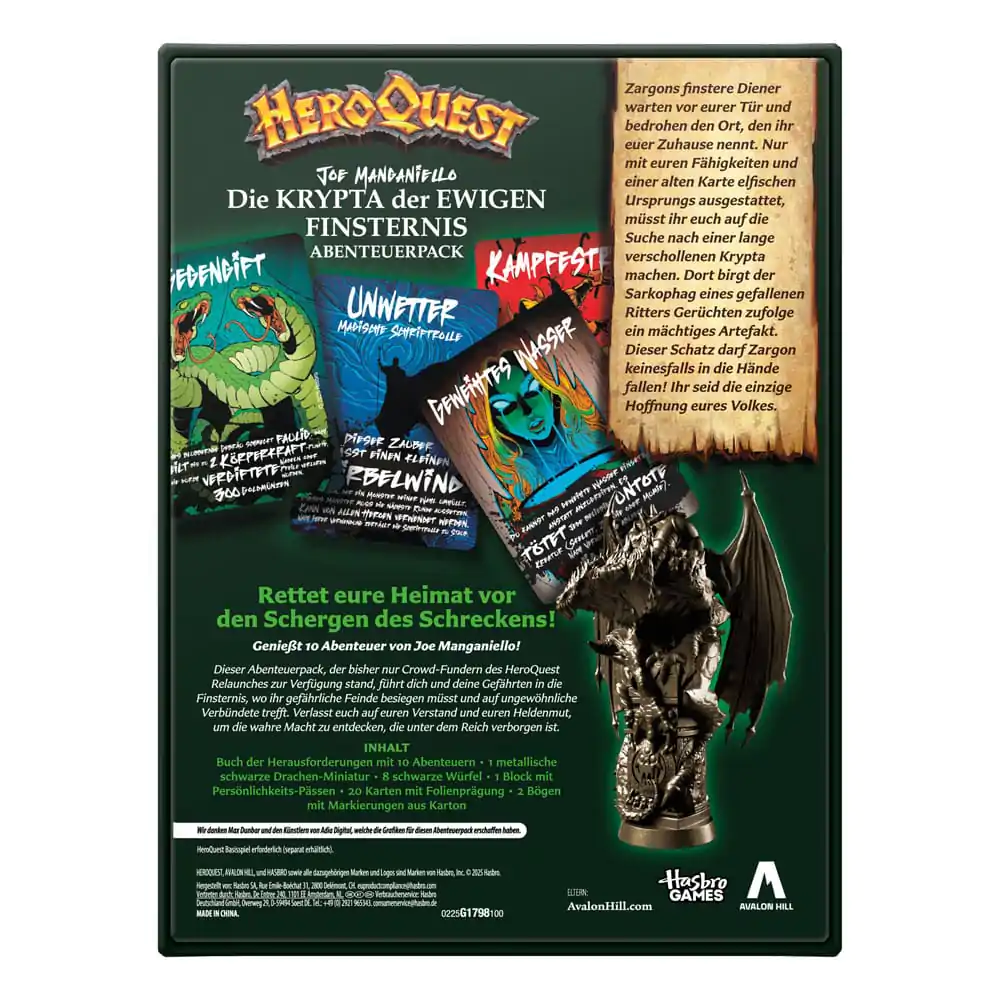 HeroQuest Die Krypta der ewigen Finsternis Quest Pack német nyelvű társasjáték kiegészítő termékfotó