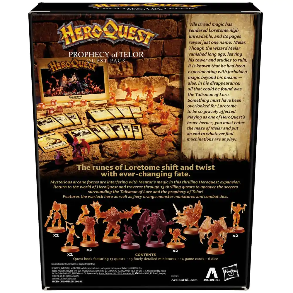 HeroQuest Expansion Prophecy of Telor Quest Pack Angol nyelvű társasjáték termékfotó