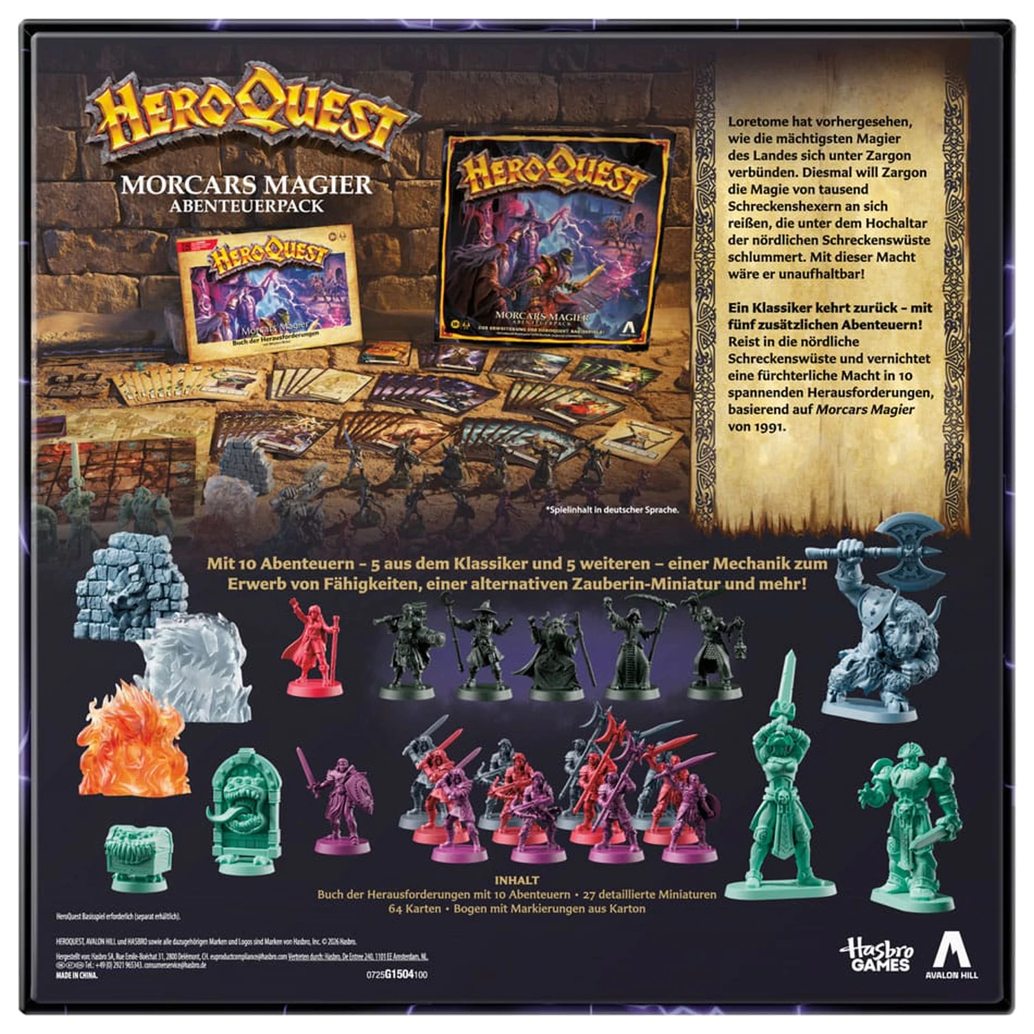 HeroQuest Morcars Magier Quest Pack német nyelvű társasjáték kiegészítő  termékfotó