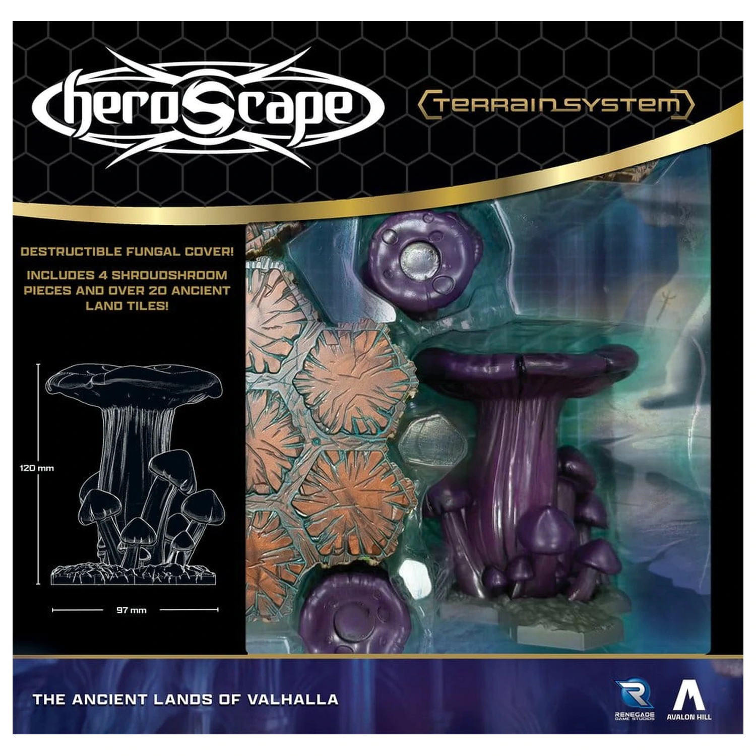 Heroscape Terrain Expansion The Ancient Lands of Valhalla Angol nyelvű termékfotó