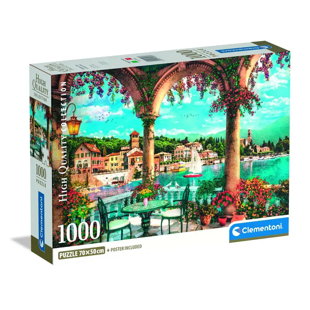 High Quality Balcony view of Lake Como puzzle 1000db-os termékfotó