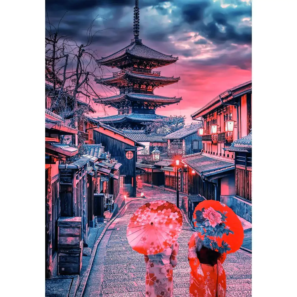 High Quality Evening in Kyoto puzzle 500db-os termékfotó