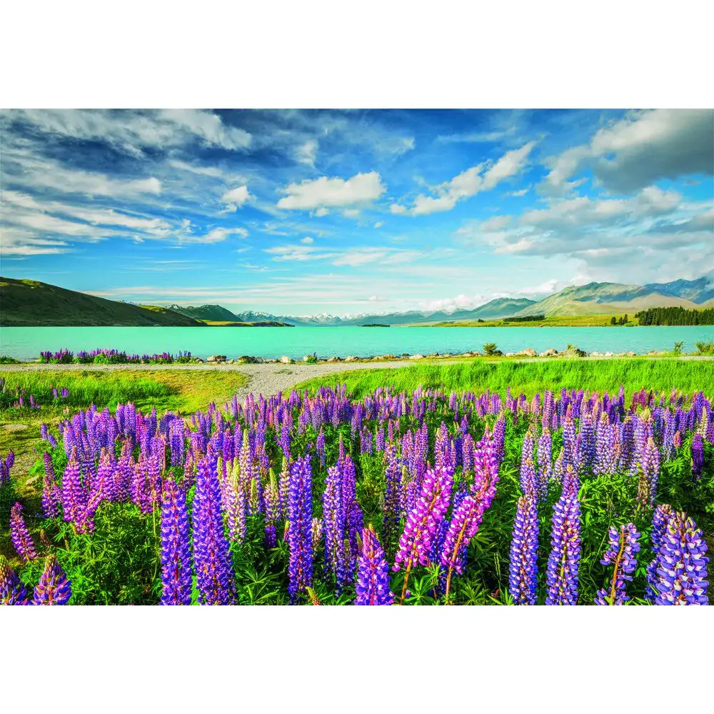 High Quality Lupins at Lake Tekapo puzzle 1500db-os termékfotó