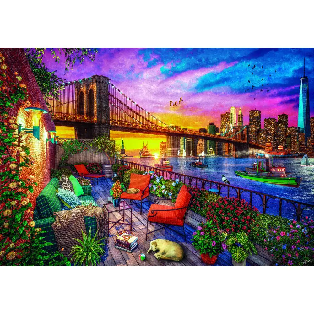 High Quality Manhattan Balcony Sunset puzzle 3000db-os termékfotó