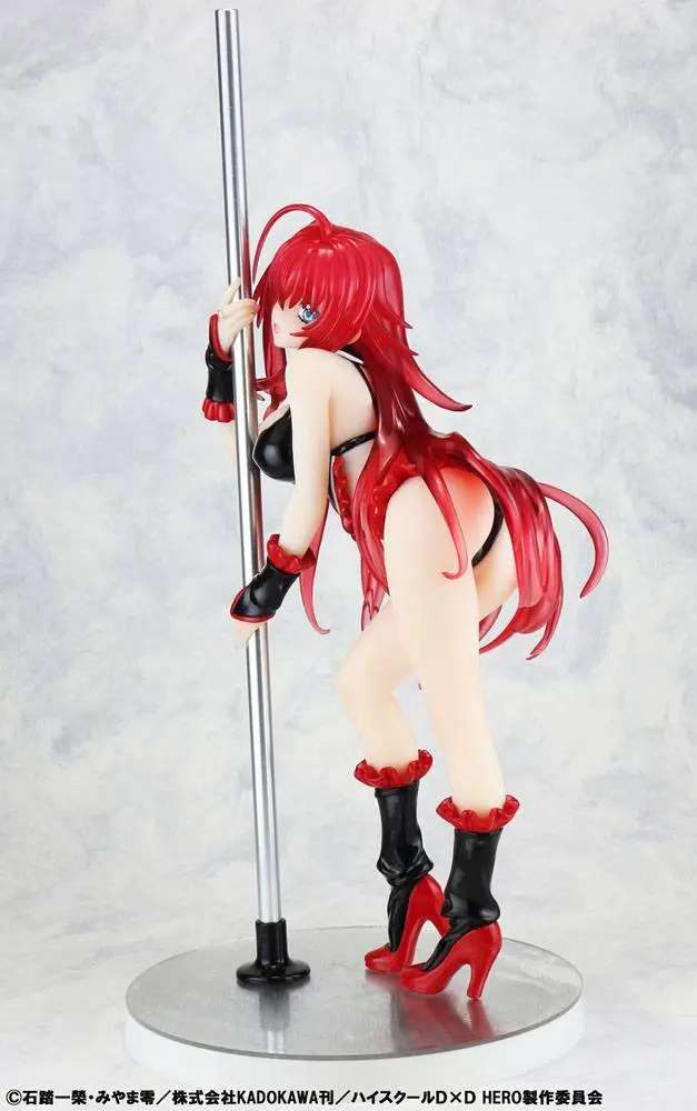 High School DxD Statue 1/7 Rias Gremory Pole Dance Ver. Black Color 20 cm termékfotó