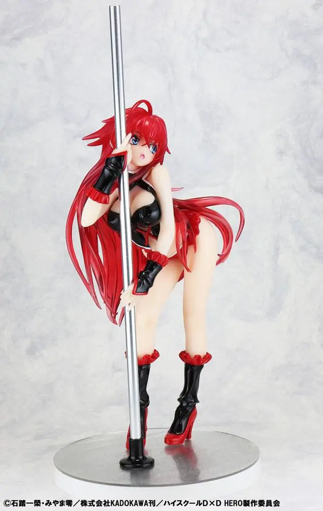 High School DxD Statue 1/7 Rias Gremory Pole Dance Ver. Black Color 20 cm termékfotó