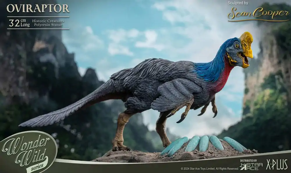 Historic Creatures The Wonder Wild Series Oviraptor szobor figura 32 cm termékfotó