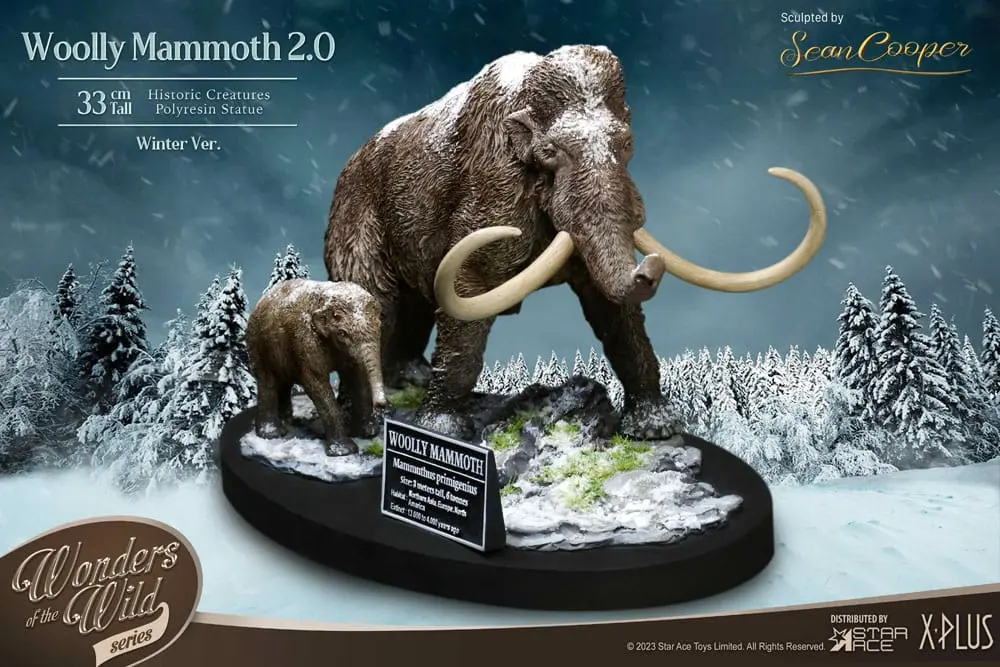 Historic Creatures The Wonder Wild Series Statue The Woolly Mammoth 2.0 22 cm termékfotó