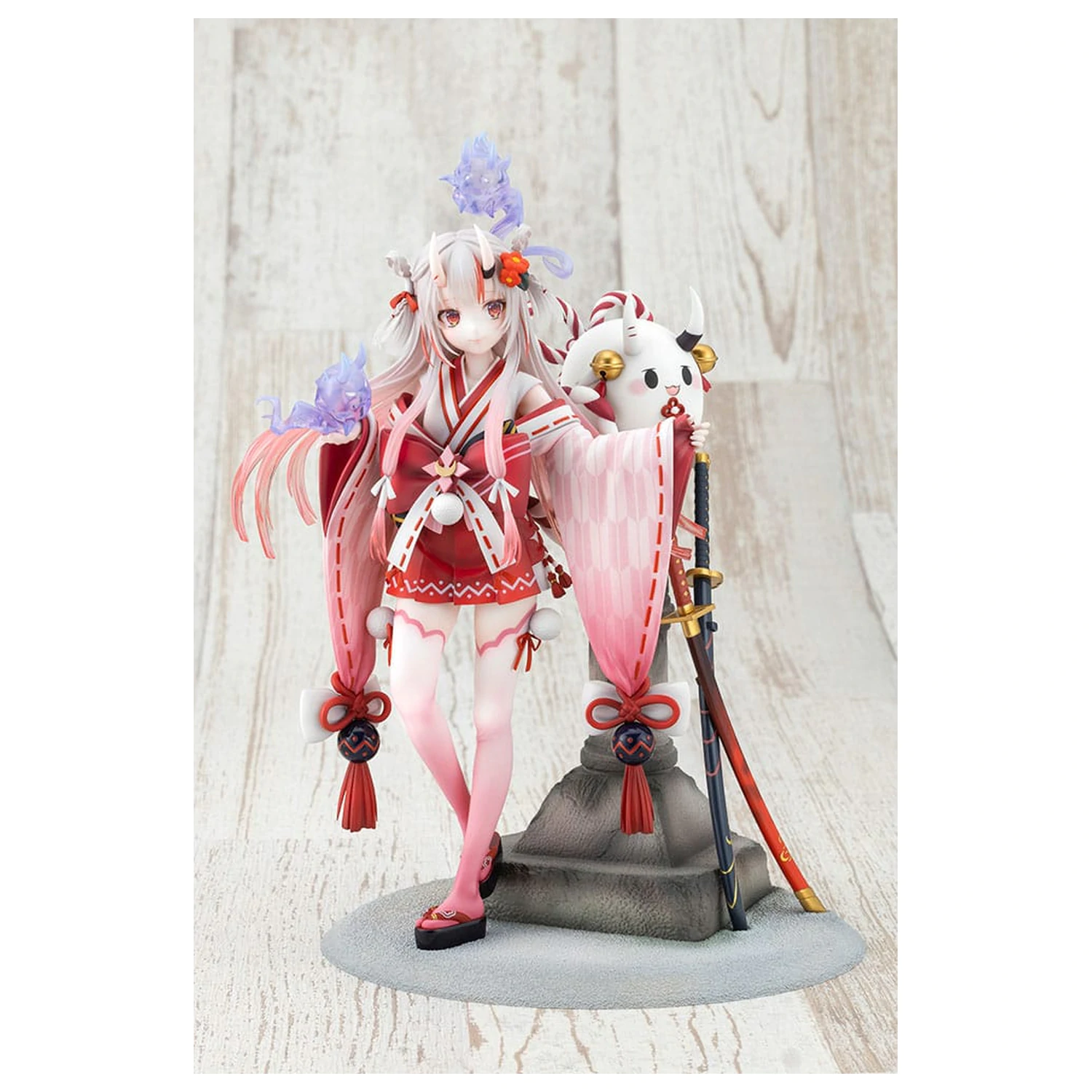 Hololive Production 1/7 Nakiri Ayame Shrine Maiden Fortune Outfit Ver. PVC szobor figura 26 cm   termékfotó