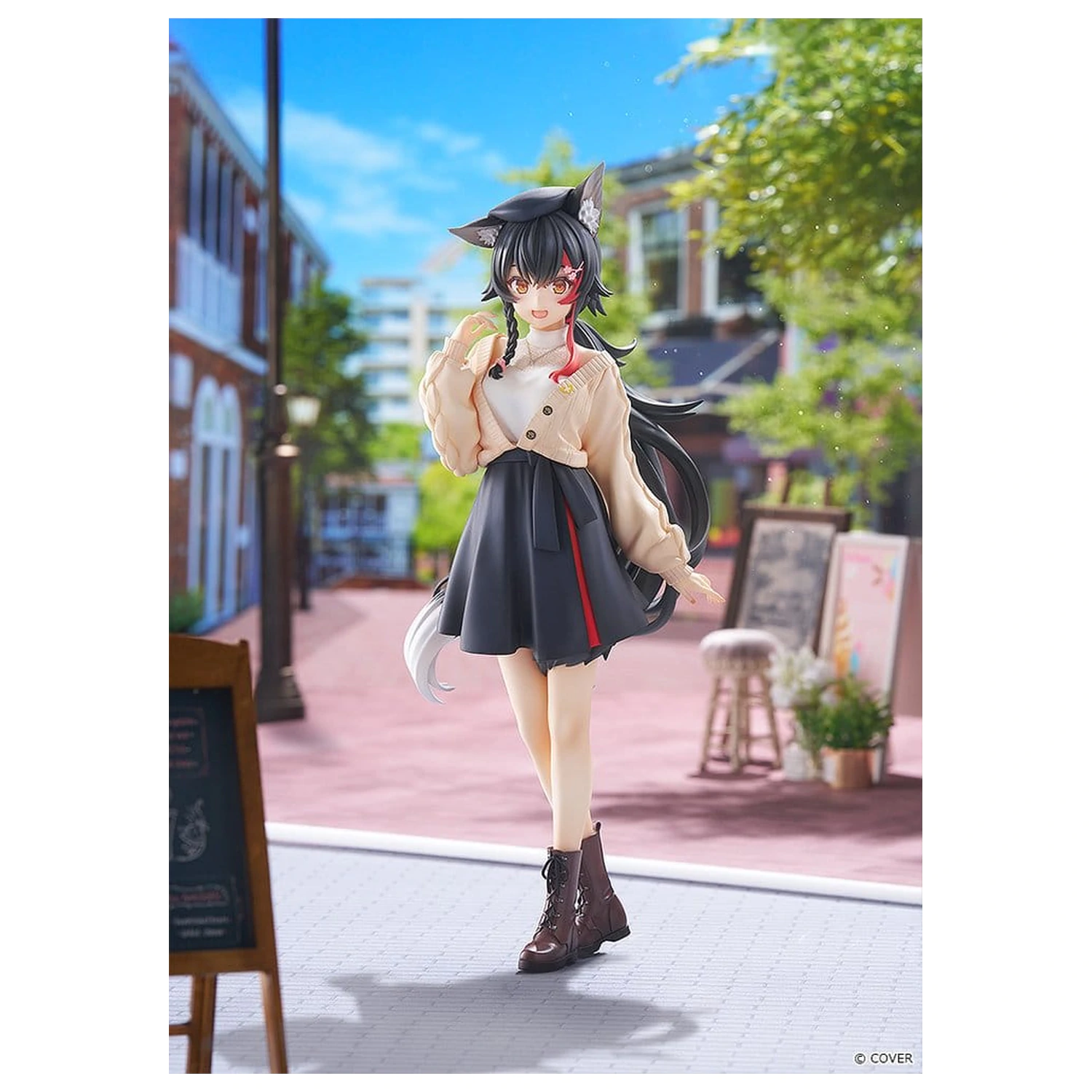 Hololive Production G.S. Collection 1/7 Ookami Mio Date Style - Street Outfit Ver. PVC figura 24 cm termékfotó