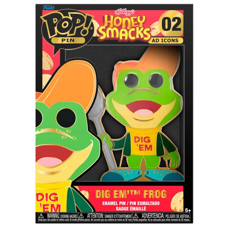 Honey Smacks Dig Em Frog Big Enamel POP Pin 10cm termékfotó