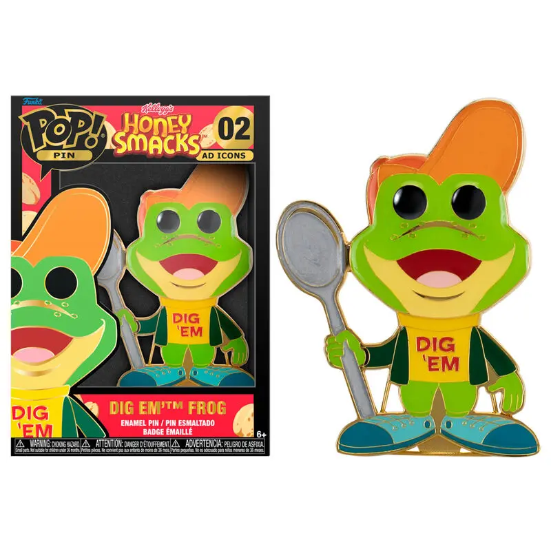 Honey Smacks Dig Em Frog Big Enamel POP Pin 10cm termékfotó