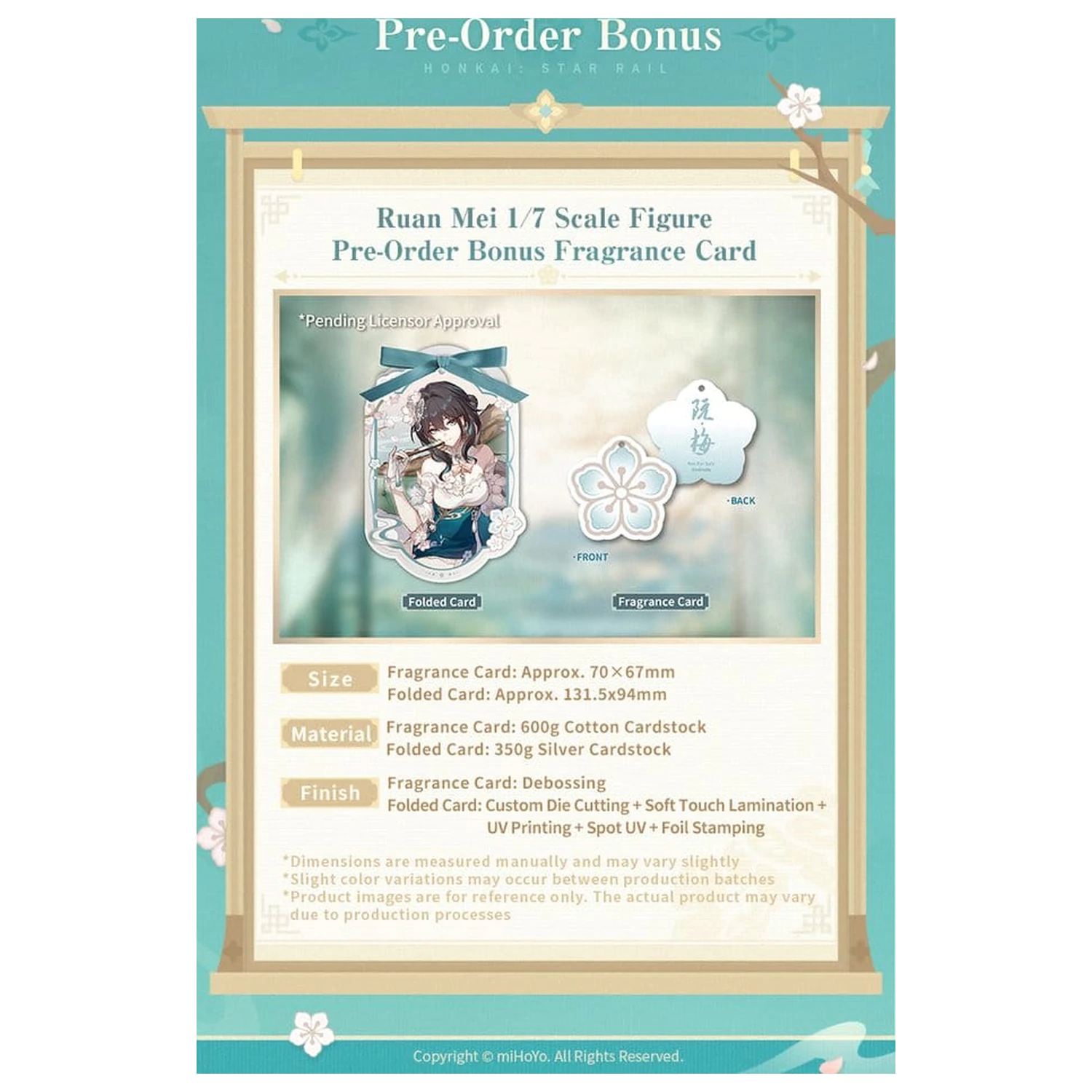 Honkai: Star Rail 1/7 Ruan Mei Plumblossom Letter Ver. With Bonus PVC figura 18 cm termékfotó